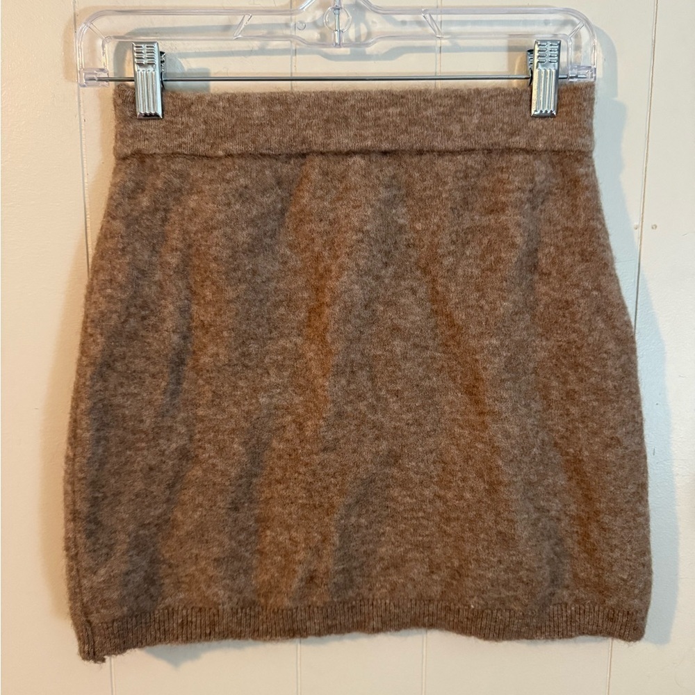NWT Zara Oatmeal Wool Knit Sweater Skirt S Scandi Neutral Capsule Bodycon - Picture 8 of 10